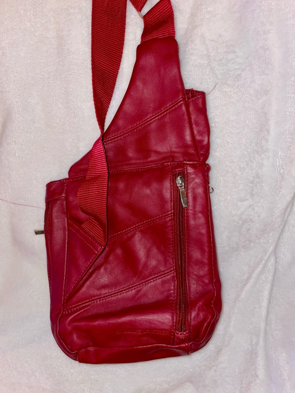 Source Unknown Red Leather Shoulder Bag - Picture 2 of 2